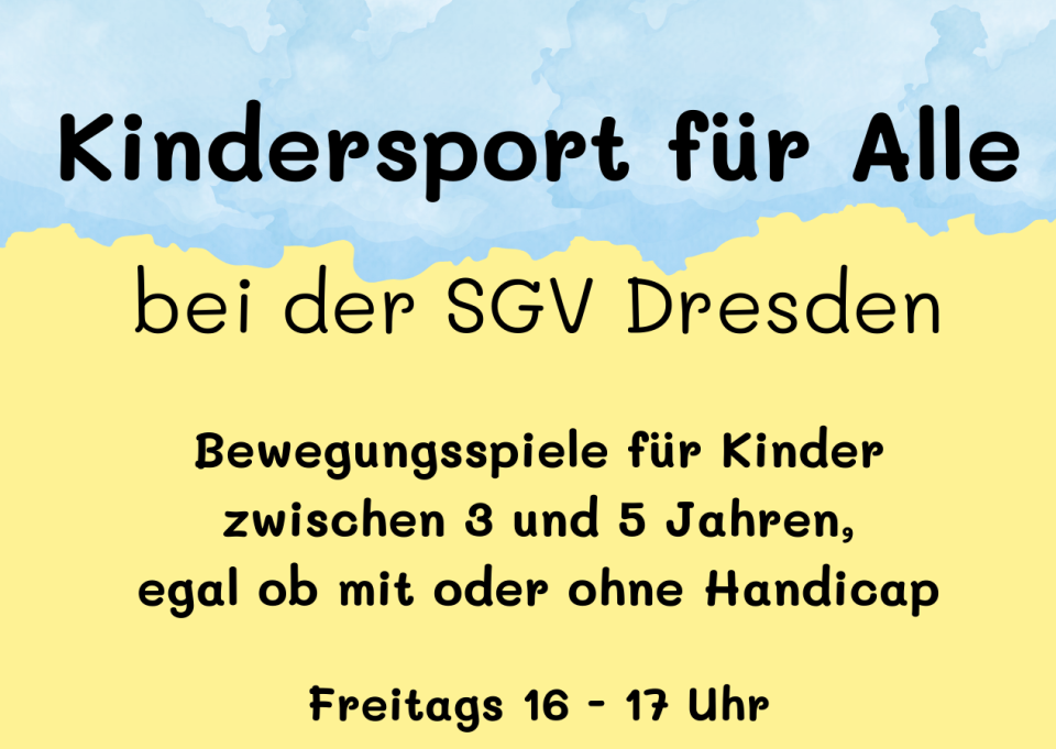 Inklusives Kindersportangebot in Dresden